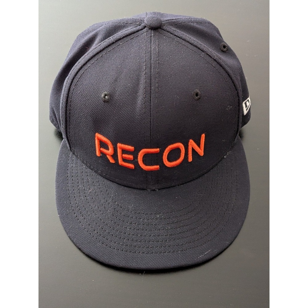 New Era 59Fifty RECON Fitted Hat‎ Size 7 Blue Orange Logo